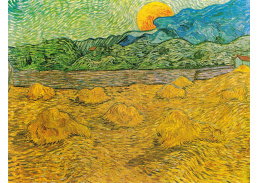VR2-9 Vincent van Gogh - Krajina se snopy obilí a vycházejícím měsícem