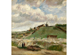 VR2-60 Vincent van Gogh - Pohled na Montmartre s lomem a mlýny