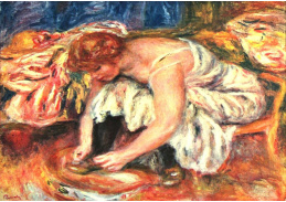 VR14-9 Pierre-Auguste Renoir - Žena zavazující si botu