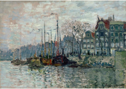 VCM 181 Claude Monet - Pohled na Prins Hendrikkade a Kromme Waal v Amsterdamu