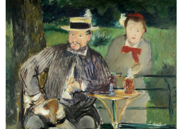 VEM 76 Édouard Manet - Portrét Ernesta a jeho dcery Marty Hoschede