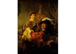 VR4-56 Rembrandt van Rijn - Rembrandt a Saskia ve scéně o marnotratném synovi