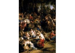 VRU91 Peter Paul Rubens - Hodování a tančení sedláků, detail