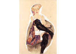 VES 114 Egon Schiele - Dívka se skříženými nohami