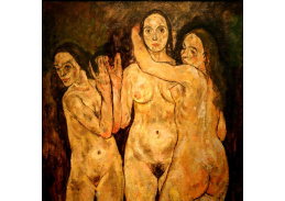VES 288 Egon Schiele - Tři stojící ženy