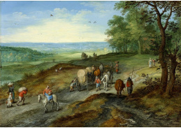 BRG-73 Jan Brueghel - Panoramatická krajina s povozem a postavami
