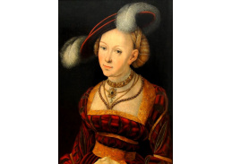 VlCR-232 Lucas Cranach - Portrét ženy s kloboukem