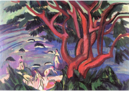 VELK 6 Ernst Ludwig Kirchner - Červený strom na pláži