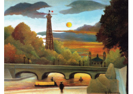 VF45 Henri Rousseau - Seina a Eiffelova věž v západu slunce
