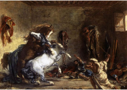 VEF 13  Eugene Ferdinand Victor Delacroix - Bojující arabští koně