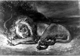VEF 20 Eugene Ferdinand Victor Delacroix - Spící lev