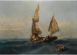 VL226 Konstantinos Volanakis - Rybářský člun na rozbouřených vlnách