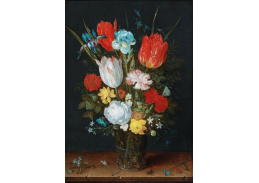 DDSO-207 Jan Brueghel - Zátiší s tulipány, růžemi a kosatci ve skleněné váze