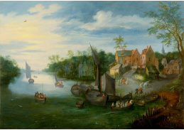 DDSO-745 Jan Brueghel - Říční krajina s molem