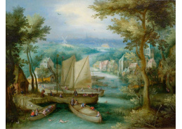 DDSO-746 Jan Brueghel - Říční krajina s rybáři