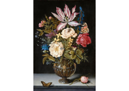 SO VII-503 Ambrosius Bosschaert - Zátiší s květinami ve váze a motýlem