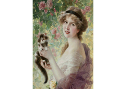 SO VII-77 Emile Vernon - Mladá žena s kotětem