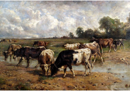 VSO 1182 Wilhelm Frey - Stádo krav u napajedla