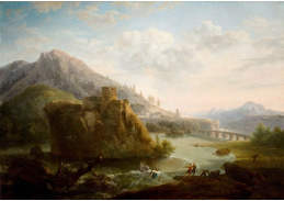 SO VI-496 Jacob Philipp Hackert - Italská krajina s hradem a viaduktem