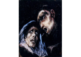 SO XII-483 Francisco de Goya - Mnich mluvící se starou ženou