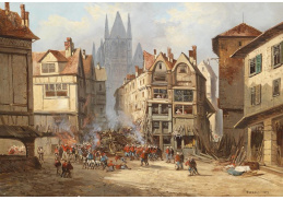 SO XIII-445 Neznámý autor - Pouliční boje v Rouen 1859
