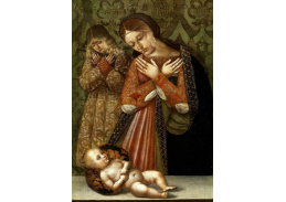 XV-260 Bernardino Zaganelli - Marie a anděl klanějící se dítěti