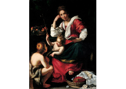 XV-263 Bernardo Strozzi - Madonna a dítě se svatým Janem Křtitelem