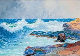 SO XVI-105 Alfred Collin - Vlny u skalnatého břehu
