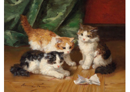 SO XVI-139 Alfred de Neuville - Tři hrající si koťata