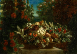 KO I-133 Ferdinand-Victor-Eugene Delacroix - Zátiší s květinami a ovocem