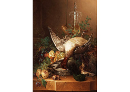 KO II-69 Jan Hendrik Hein - Zátiší s kachnami, skleněnou trofejí a ovocem