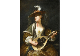 KO II-105 Jean Barbault - Žena hrající na mandolínu