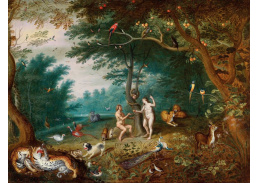 KO III-191 Jan Brueghel - Rajská zahrada a pád Adama a Evy