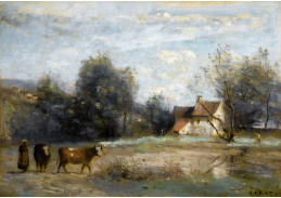 KO IV-112 Jean-Baptiste-Camille Corot - Krajina v Luzancy s rolníky