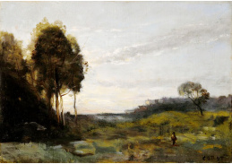 KO IV-115 Jean-Baptiste-Camille Corot - Postava v krajině