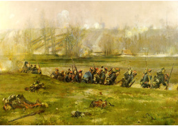 KO IV-118 Edouard Detaille - Fragment panorama bitvy u Champigny v roce 1870
