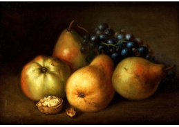 VZ189 Johannes Bouman - Zátiší s jablky, hruškami, hrozny a ořechem