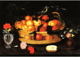 VZ229 Franz Godin - Zátiší s květinami, ptáky a ovocem