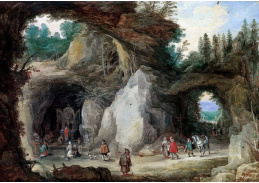 A-722 Jan Brueghel a Joos de Momper - Poustevník před jeskyní
