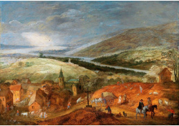 A-723 Jan Brueghel a Joos de Momper - Rozsáhlá hornatá říční krajina