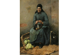 A-1564 Jakub Schikaneder - Žena loupající brambory
