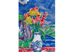A-1566 Václav Špála - Kytice tulipánů v krajině
