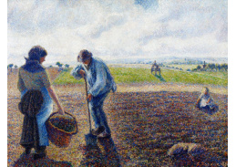 A-1658 Camille Pissarro - Rolníci na polích v Eragny