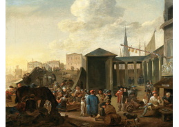 A-1768 Johannes Lingelbach - Scéna ze středomořského přístavu