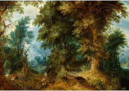 A-1852 Abraham Govaerts - Lesní krajina s postavami