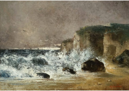 A-2135 Gustave Courbet - Bouřlivé počasí v Etretatu