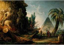 A-2299 Jean-Jacques Lagrenée - Krajina s pyramidami v pozadí
