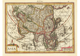 A-3596 Jodocus Hondius - Mapa Asie roku 1630