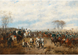 A-3984 August Ritter von Maly - Arcivévoda Karel Rakousko-těšínský vede bitvu u Aldenhovenu 1. března 1793