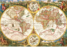 A-4302 Johannes Baptista Vrients - Mapa světa roku 1596